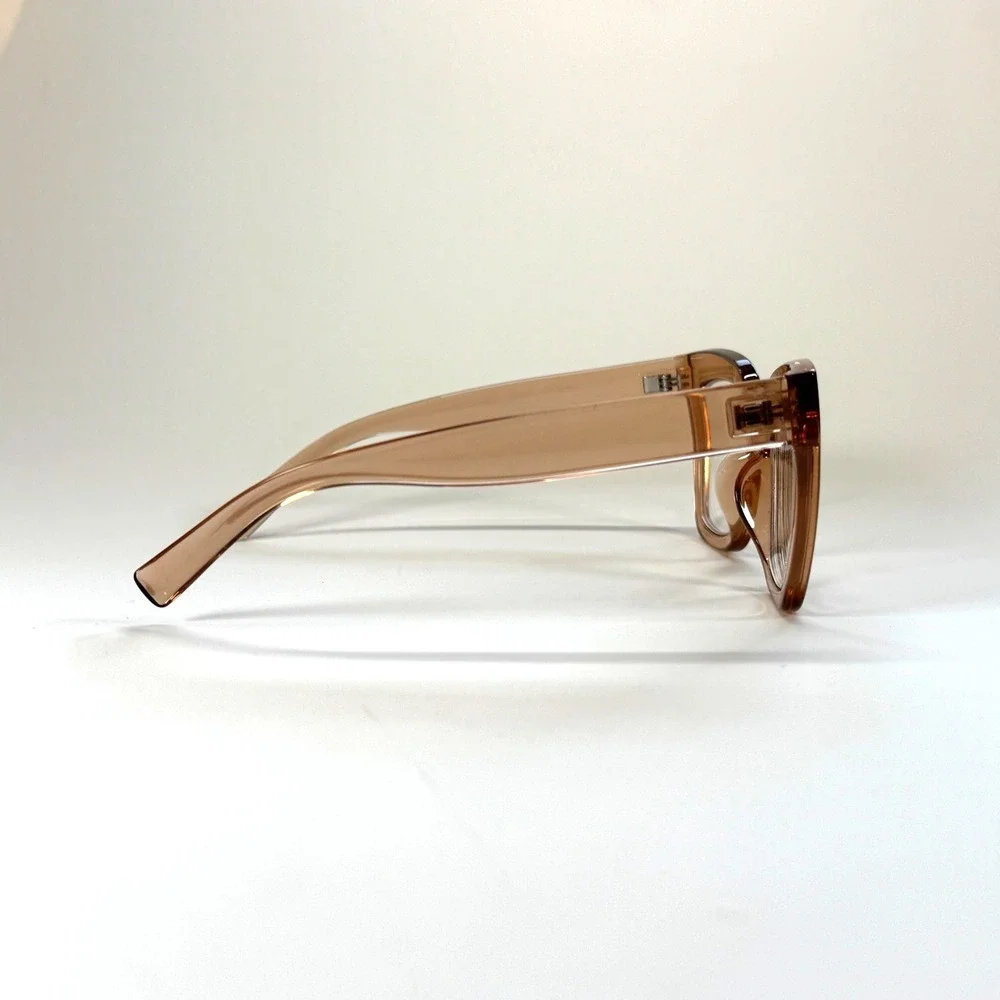 Zeelool VFT0269-02 Eyeglasses Frame Only 50-21-140 Champagne Chunky Full Rim